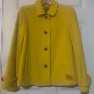 Lands' End Women's Yellow Pea Coat